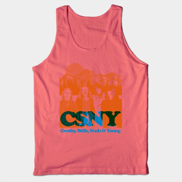 Crosby Stills Nash and Young Tank Top by HAPPY TRIP PRESS